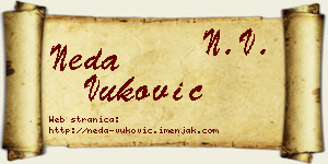 Neda Vuković vizit kartica